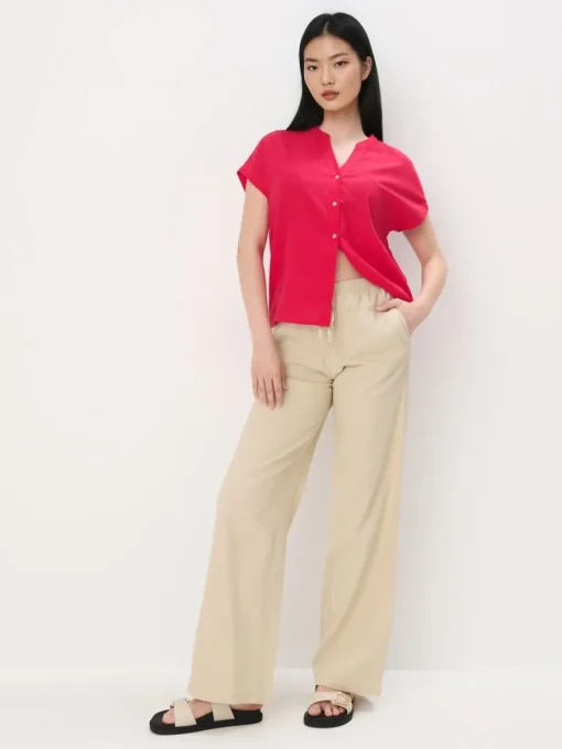 Am Häufigsten Ausgewählt|Leinen>MOHITO Bluse mit Knöpfen Fuchsia