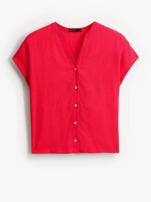 Am Häufigsten Ausgewählt|Leinen>MOHITO Bluse mit Knöpfen Fuchsia