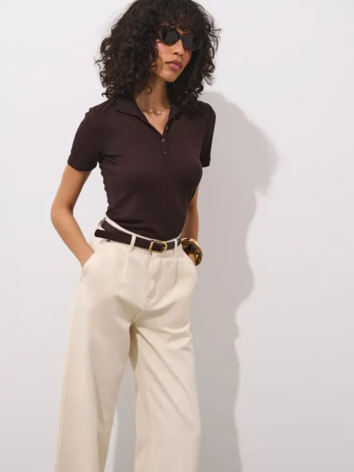 Blusen, Hemden>MOHITO Bluse mit Kragen Dunkelbraun