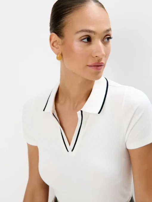 T-shirts, Tops|Blusen, Hemden>MOHITO Bluse mit Kragen Creme