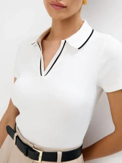 T-shirts, Tops|Blusen, Hemden></noscript>MOHITO Bluse mit Kragen Creme