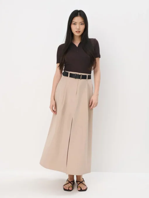 T-shirts, Tops>MOHITO Bluse mit Kragen Dunkelbraun