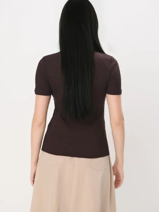 T-shirts, Tops>MOHITO Bluse mit Kragen Dunkelbraun