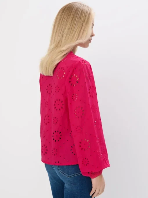Blusen, Hemden>MOHITO Bluse mit Lochstickerei Pink