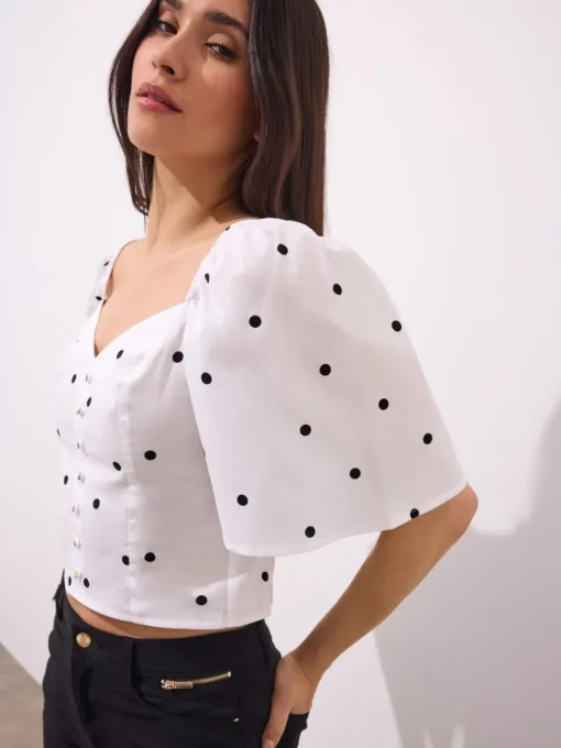 Blusen, Hemden>MOHITO Bluse mit Puffärmeln Weiu00df