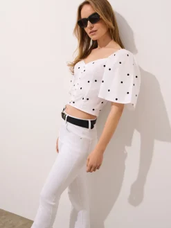 Blusen, Hemden></noscript>MOHITO Bluse mit Puffärmeln Weiu00df