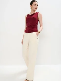 Blusen, Hemden>MOHITO Bluse mit Raffungen Kastanienbraun