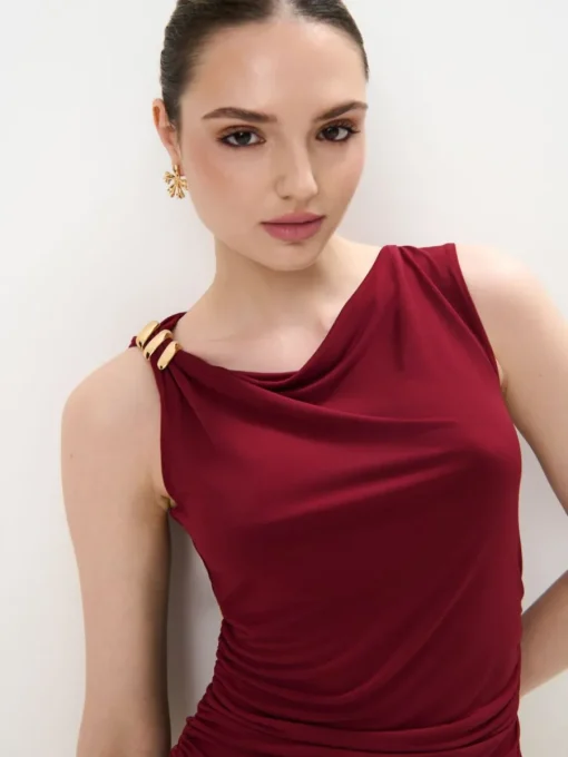 Blusen, Hemden>MOHITO Bluse mit Raffungen Kastanienbraun