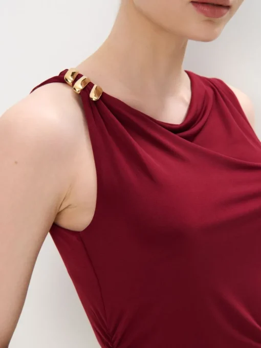 Blusen, Hemden>MOHITO Bluse mit Raffungen Kastanienbraun