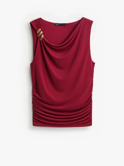 Blusen, Hemden>MOHITO Bluse mit Raffungen Kastanienbraun