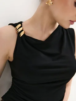 Blusen, Hemden>MOHITO Bluse mit Raffungen Schwarz
