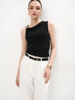 Blusen, Hemden></noscript>MOHITO Bluse mit Raffungen Schwarz