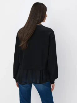Sweatshirts></noscript>MOHITO Bluse mit Rüsche Schwarz
