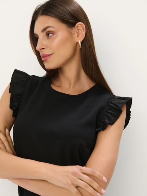 Am Häufigsten Ausgewählt|Blusen, Hemden>MOHITO Bluse mit Rüschen Schwarz