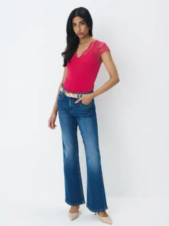 Blusen, Hemden>MOHITO Bluse mit Spitze Fuchsia