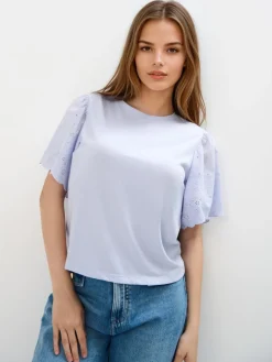 Blusen, Hemden>MOHITO Bluse mit Spitzärmeln Blau