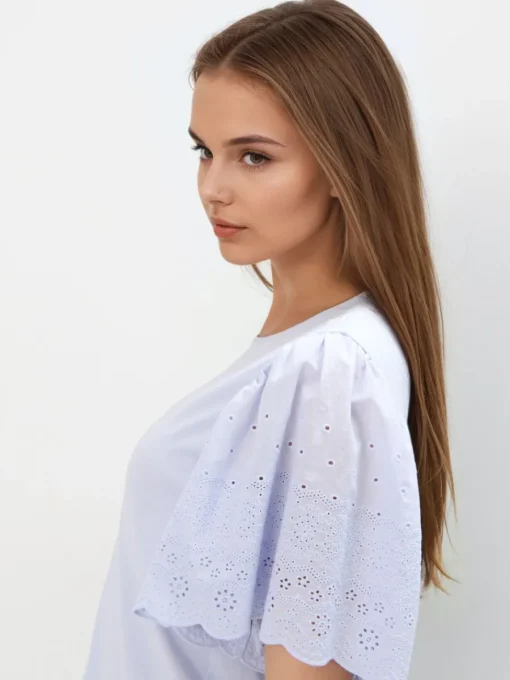 Blusen, Hemden>MOHITO Bluse mit Spitzärmeln Blau