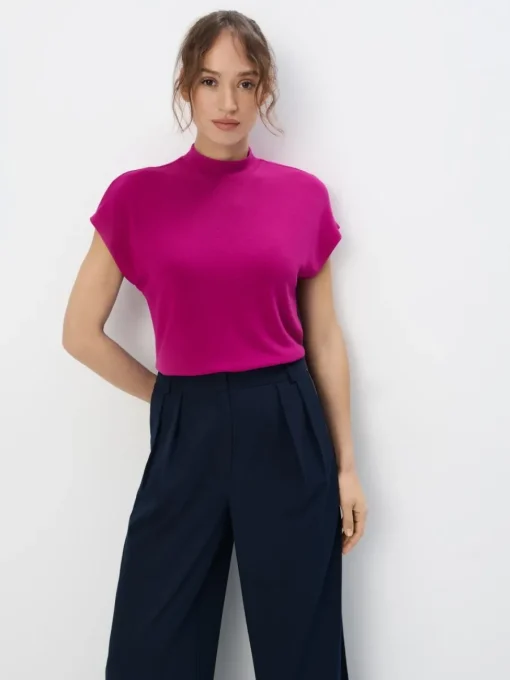 Blusen, Hemden>MOHITO Bluse mit Stehkragen Fuchsia