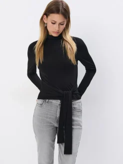 Blusen, Hemden>MOHITO Bluse mit Stehkragen Schwarz