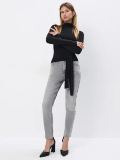 Blusen, Hemden>MOHITO Bluse mit Stehkragen Schwarz