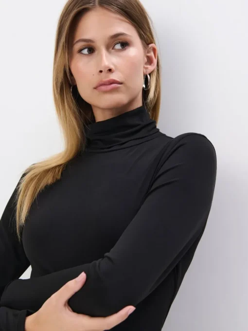 Blusen, Hemden>MOHITO Bluse mit Stehkragen Schwarz
