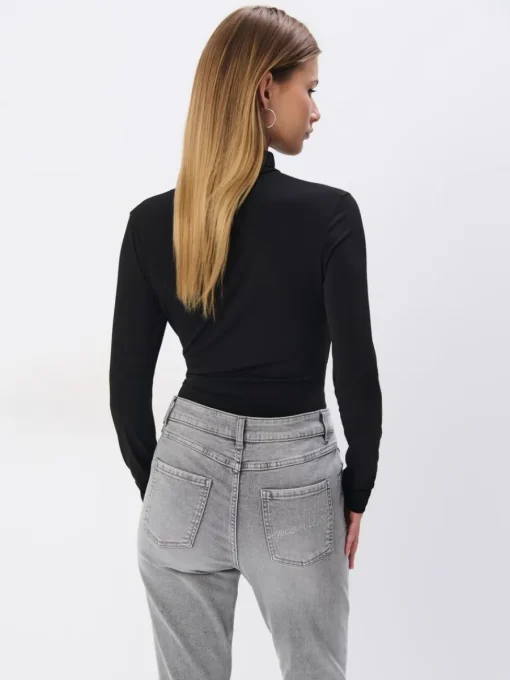 Blusen, Hemden>MOHITO Bluse mit Stehkragen Schwarz
