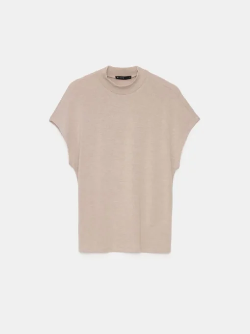 Blusen, Hemden>MOHITO Bluse mit Stehkragen Beige