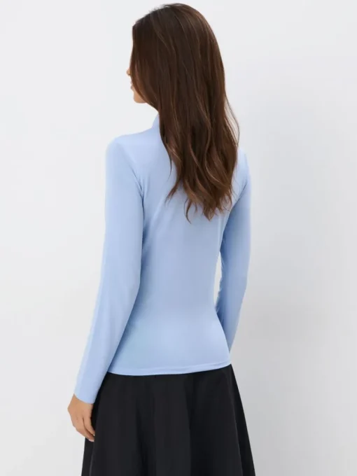 Blusen, Hemden>MOHITO Bluse mit Stehkragen Blau