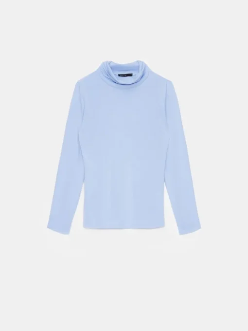 Blusen, Hemden>MOHITO Bluse mit Stehkragen Blau