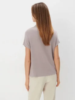Blusen, Hemden></noscript>MOHITO Bluse mit Stehkragen Beige