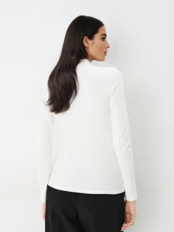 T-shirts, Tops|Blusen, Hemden></noscript>MOHITO Bluse mit Stehkragen Creme