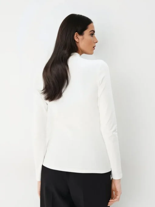 T-shirts, Tops|Blusen, Hemden>MOHITO Bluse mit Stehkragen Creme