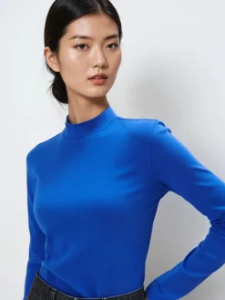 T-shirts, Tops|Blusen, Hemden>MOHITO Bluse mit Stehkragen Blau