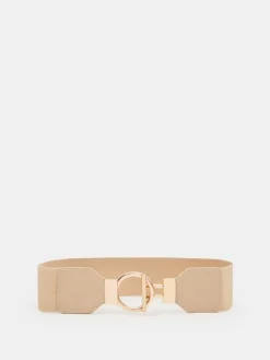 Gürtel>MOHITO Breiter Gürtel aus Stretchmaterial Beige