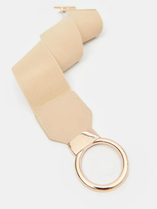Gürtel>MOHITO Breiter Gürtel aus Stretchmaterial Beige