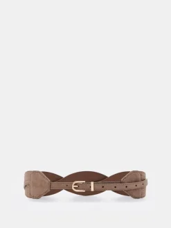 Gürtel>MOHITO Breiter Gürtel aus Stretchmaterial Beige