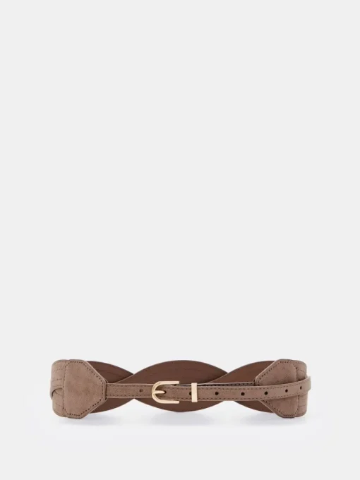 Gürtel>MOHITO Breiter Gürtel aus Stretchmaterial Beige