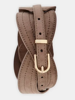 Gürtel>MOHITO Breiter Gürtel aus Stretchmaterial Beige