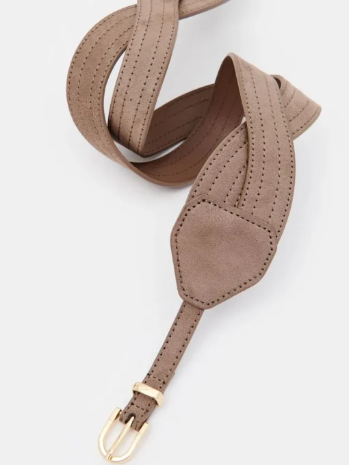 Gürtel>MOHITO Breiter Gürtel aus Stretchmaterial Beige