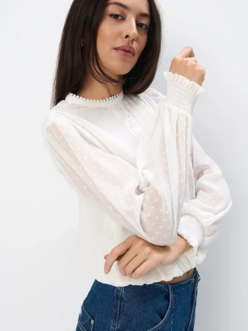 Blusen, Hemden>MOHITO Chiffonbluse Weiu00df