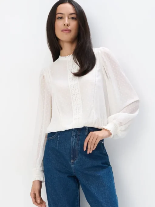 Blusen, Hemden>MOHITO Chiffonbluse Weiu00df