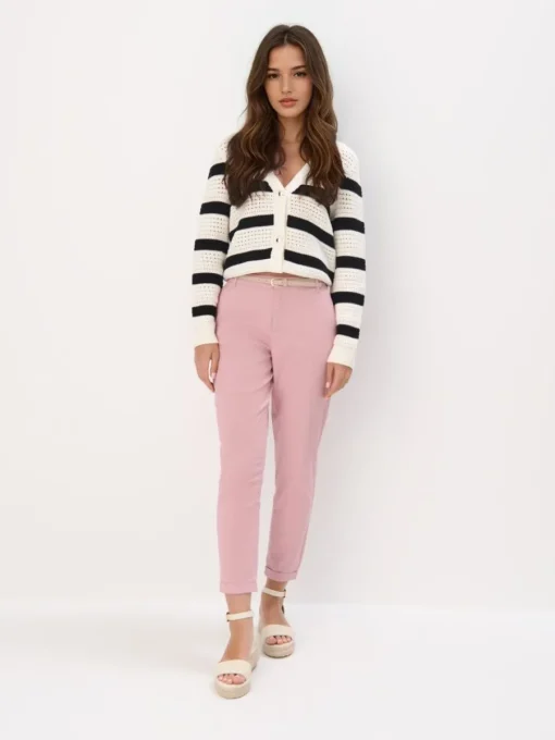 Am Häufigsten Ausgewählt|Hosen>MOHITO Chino slim trousers with belt Pink
