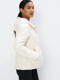 Jacken, Mäntel>MOHITO farbene Steppjacke mit Kapuze Creme