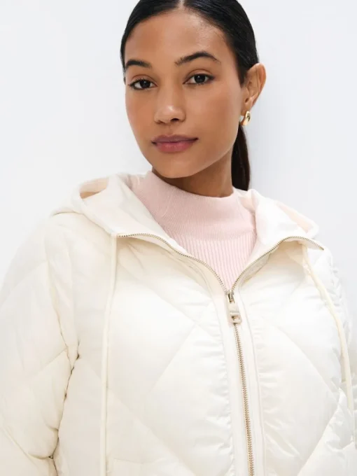 Jacken, Mäntel>MOHITO farbene Steppjacke mit Kapuze Creme