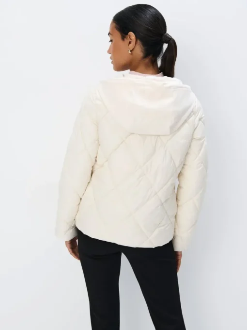 Jacken, Mäntel>MOHITO farbene Steppjacke mit Kapuze Creme