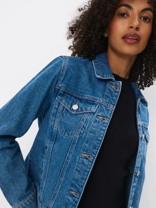 Jacken, Mäntel>MOHITO Denim-Jacke Blau