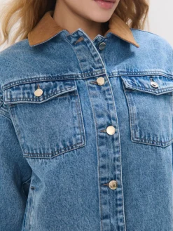 Jacken, Mäntel></noscript>MOHITO Denim-Jacke Blau