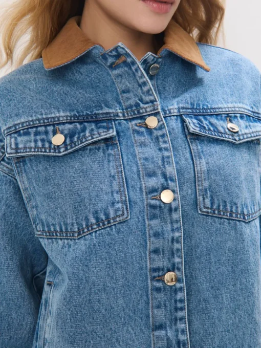Jacken, Mäntel>MOHITO Denim-Jacke Blau