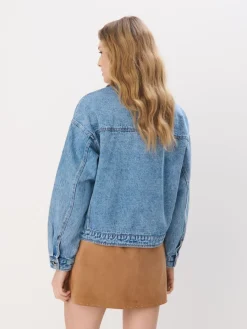 Jacken, Mäntel></noscript>MOHITO Denim-Jacke Blau
