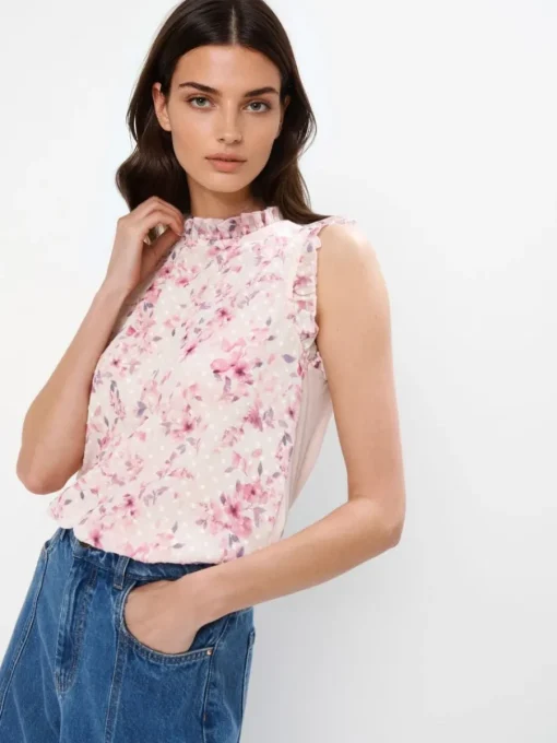 T-shirts, Tops>MOHITO Elegant top with stand up collar Mehrfarbig